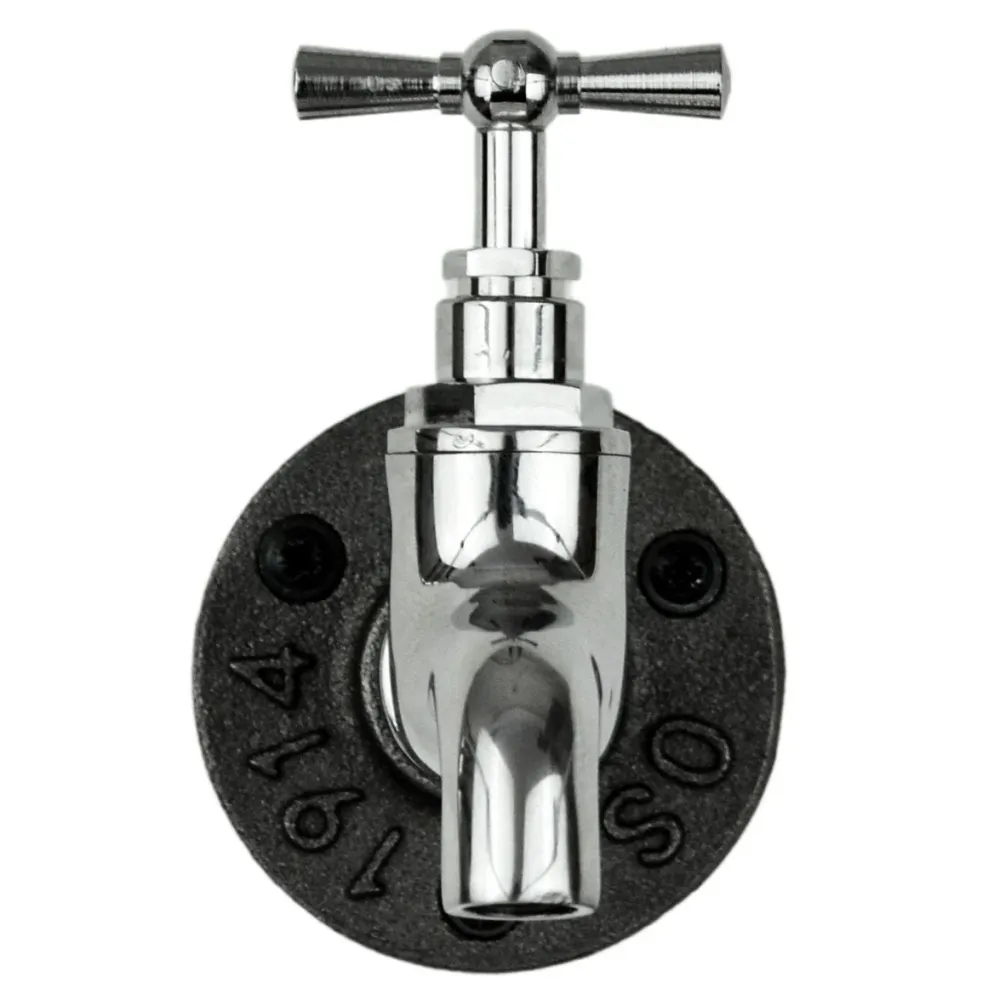 Hook, Appendiabiti da parete con rubinetto ottone cromato lucido Home Invasion
