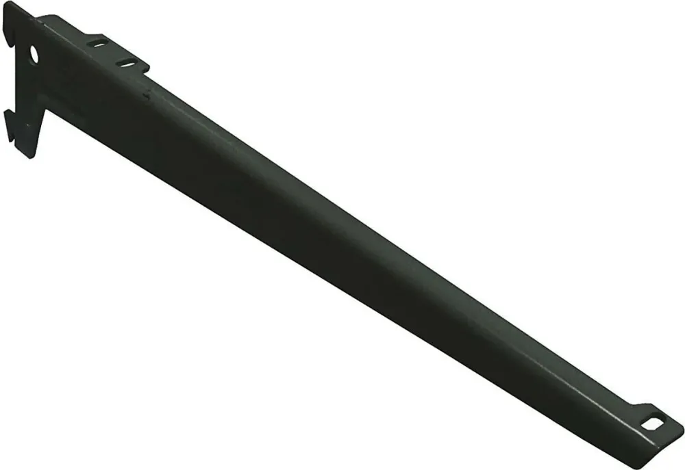 Home System 66469 Reggimensole 2 GanciAngolate, Nero, 38 cm, Set di 2 Pezzi