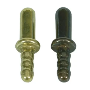 Incontro Terra Per Pinza Fermaporta- - Ø Mm.8X45H. Ottone Bronzato - 5 Pezzi