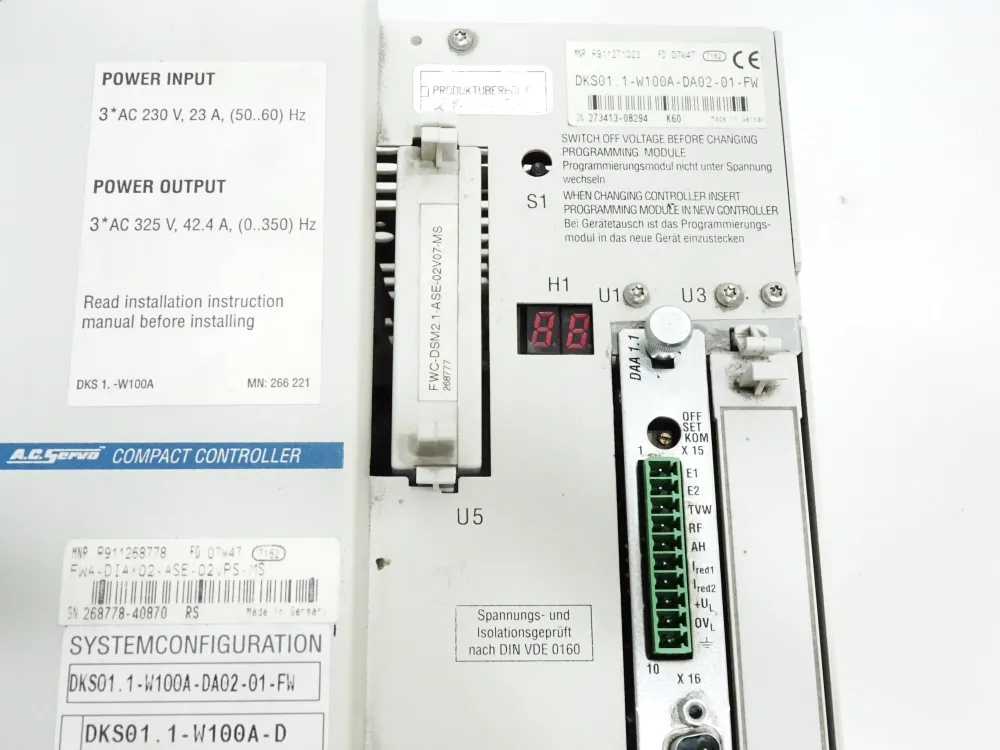 Indramat DKS01.1-W100A-DA02-01-FW R911271023 DKS Intelligent Digital Servo Drive