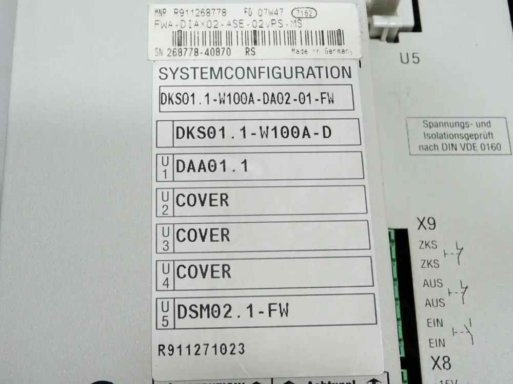 Indramat DKS01.1-W100A-DA02-01-FW R911271023 DKS Intelligent Digital Servo Drive