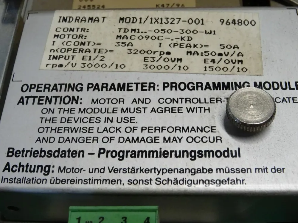 Indramat TVM 1.3-050-300-W1-000 + MOD1/1X1327-001 / Servomodul