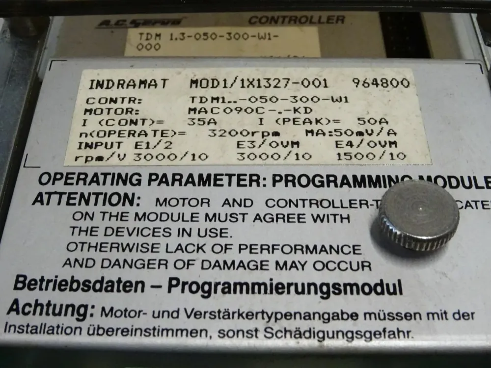 Indramat TVM 1.3-050-300-W1-000 + MOD1/1X1327-001 / Servomodul