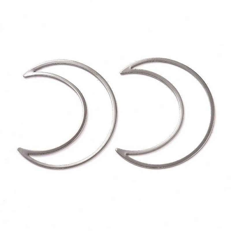 2x Intercalari Luna 49x40mm 1mm - Color Platinum
