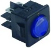 interruttore basculante dimensioni di montaggio 25x25mm blu 2no 250v 10a