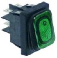 interruttore basculante dimensioni di montaggio 30x22mm verde 2no 230v 20a