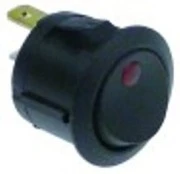 interruttore basculante incasso diametro 20mm rosso 1no/lampada 250v 10a attacco faston maschio 4,8mm