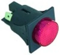 interruttore pressione incasso diametro 25mm rosso 2no/lampada 250v 16a attacco faston maschio 6,3mm