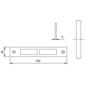 Iseo 038.080 Contropiastra Per Serratura 981 983- Iseo Serrature- 5,0 Pz