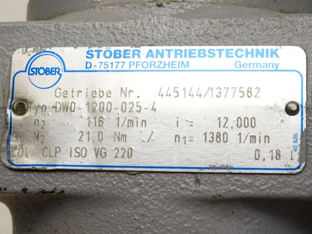 Küenle Antriebsysteme Motor K21R 71 G 6 703387980 915-1120min-1 + Stöber Getriebe DW0-1200-025-4