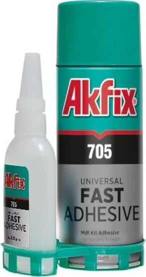 Kit Adesivo Universale Da 25 Gr Con Attivatore Cianacrilato Colla Adesiva Akfix