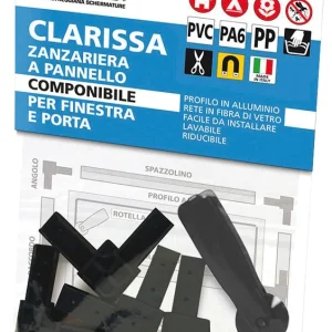 KIT 4 ANGOLI + ROTELLA PER PROFILO ZANZARIERA CLARISSA