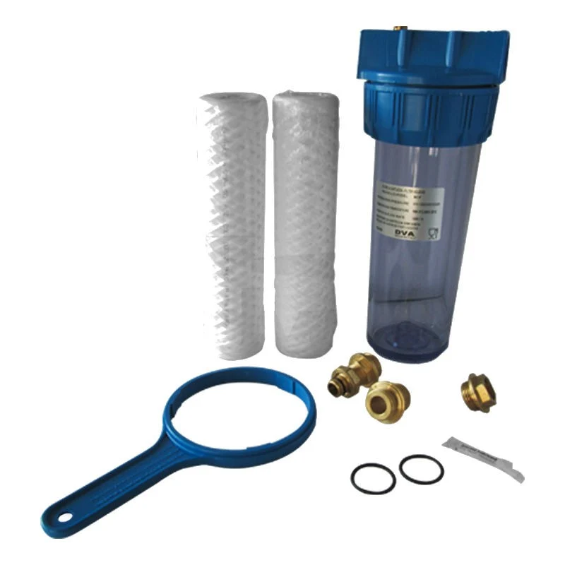 KIT FILTRO 9'' ATT. 3/4'' CARTUCCIA FILO RIAVVOLTO 50 MICRON
