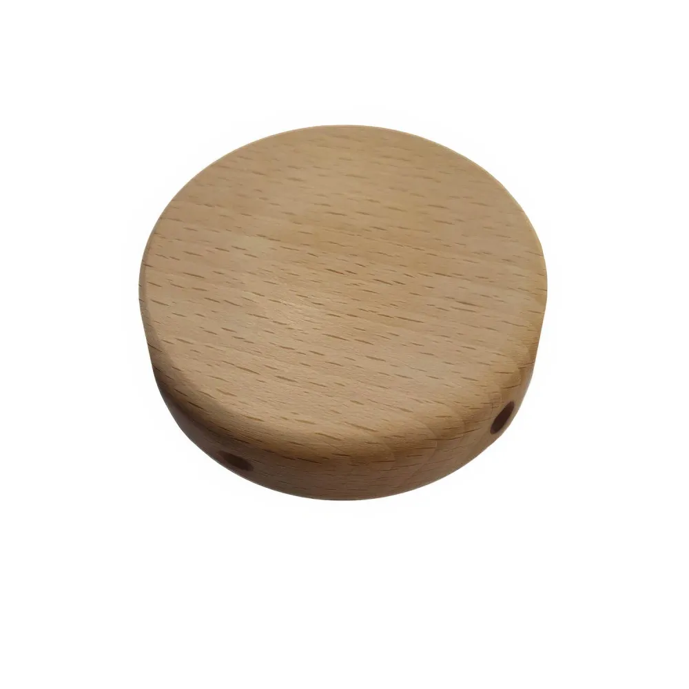 Kit Mini rosone cilindrico legno 4 fori laterali (scatola di derivazione) - Neutro