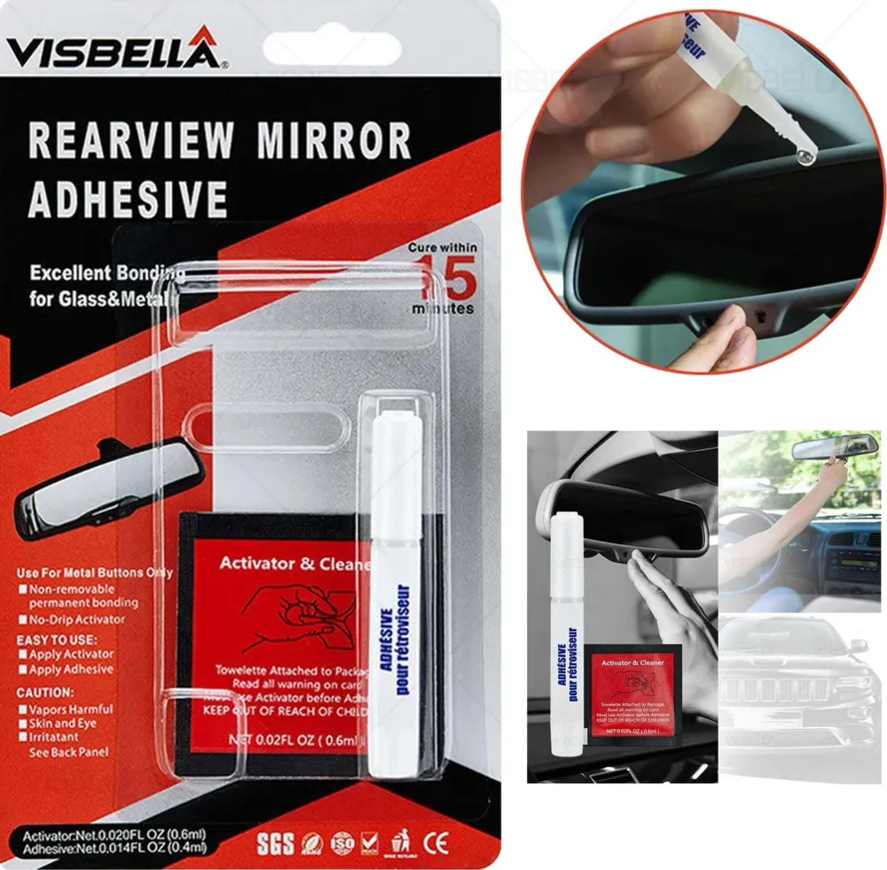 Kit Riparazione Specchietto Retrovisore Auto Colla Adesivo Super Professionale