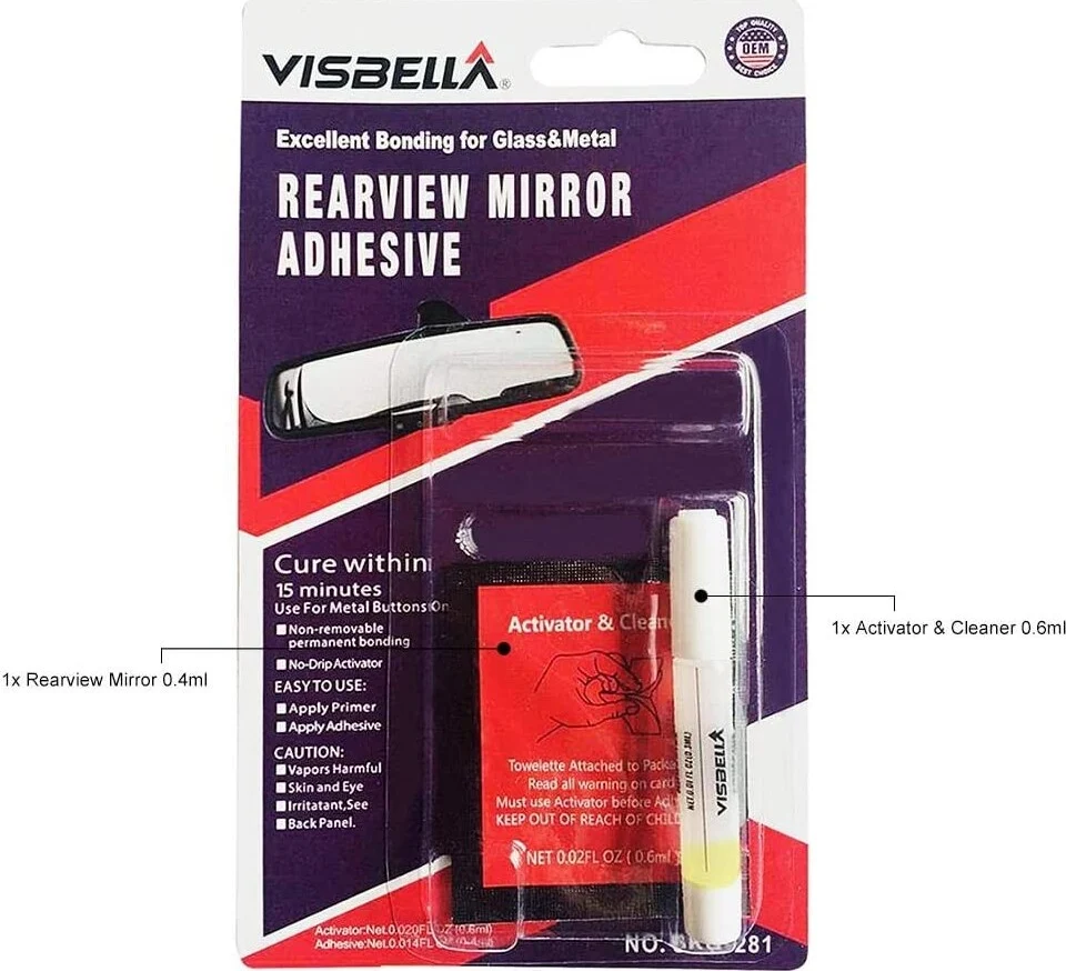 Kit Riparazione Specchietto Retrovisore Auto Colla Adesivo Super Professionale