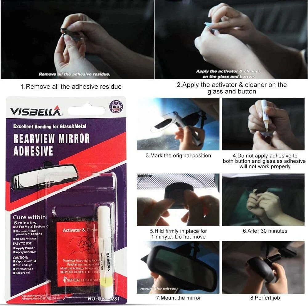 Kit Riparazione Specchietto Retrovisore Auto Colla Adesivo Super Professionale