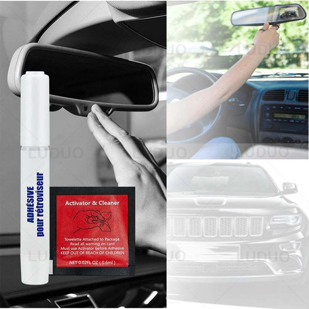 Kit Riparazione Specchietto Retrovisore Auto Colla Adesivo Super Professionale
