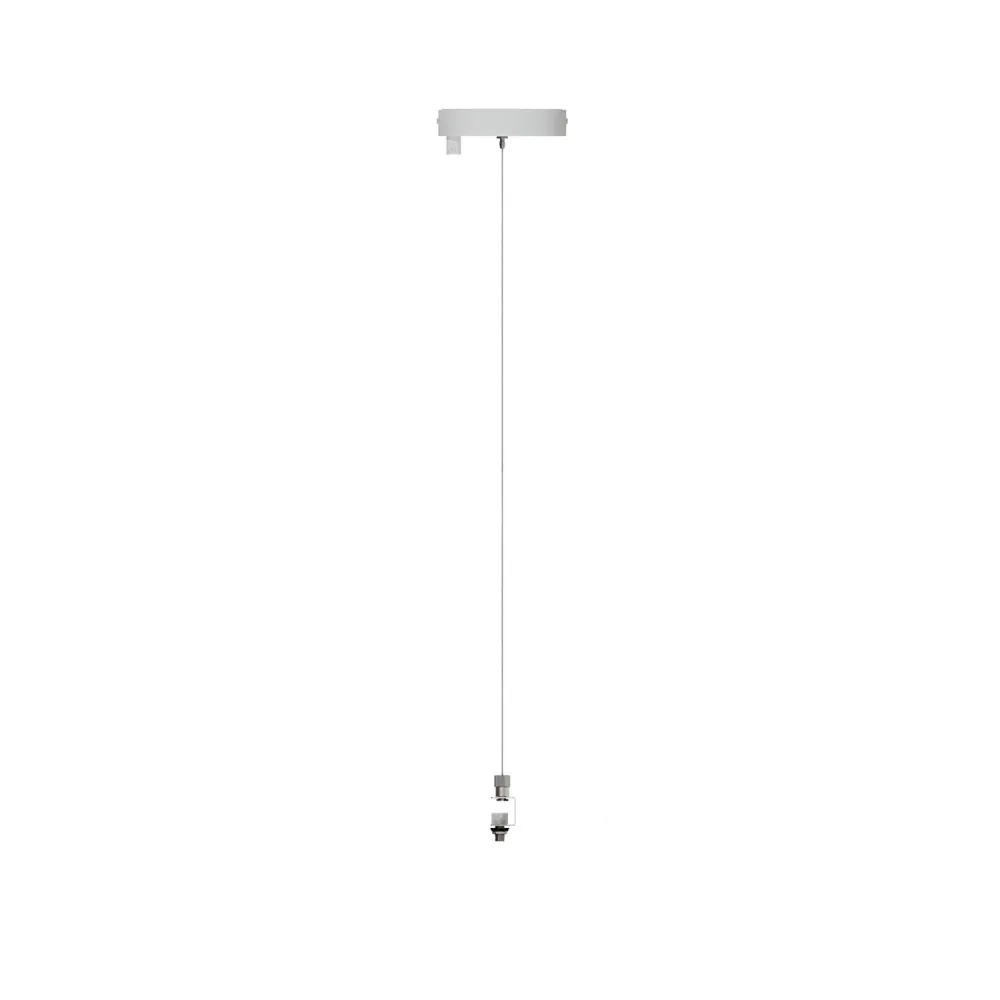 Kit Rosone Ø 120 mm con sospensione acciaio e bilanciatore millimetrico - Bianco Opaco