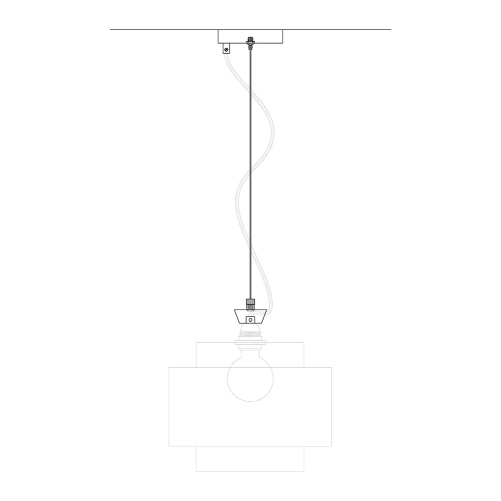 Kit Rosone Ø 120 mm con sospensione acciaio e bilanciatore millimetrico - Bianco Opaco
