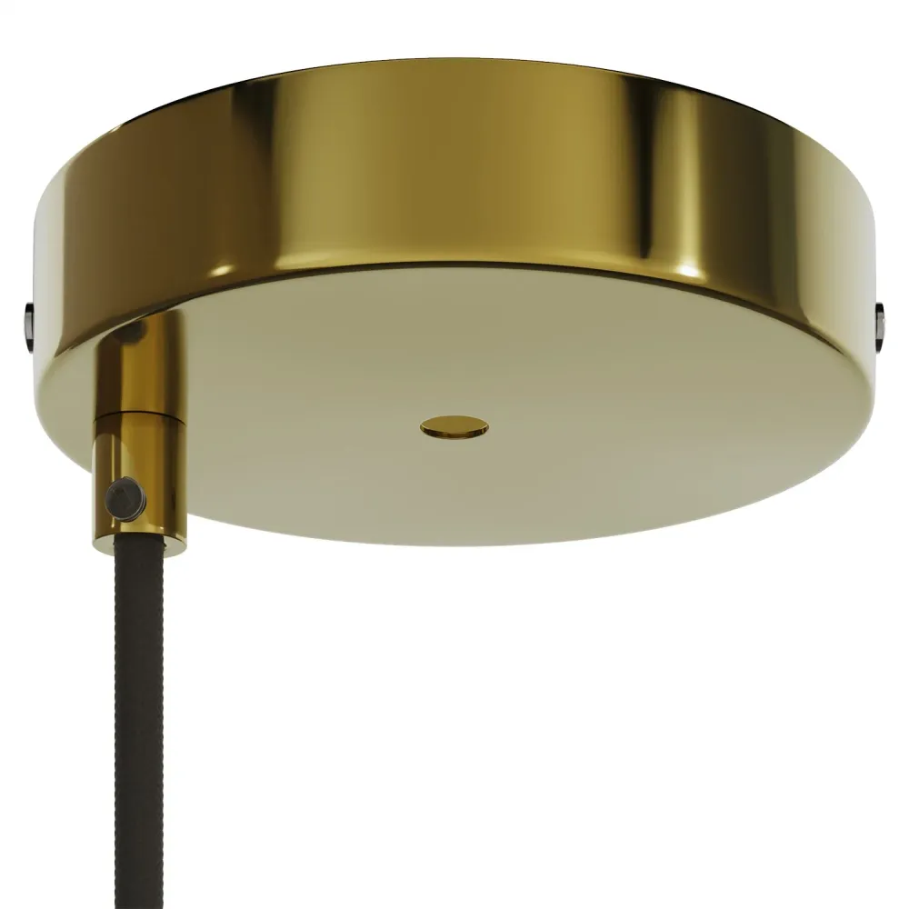 Kit rosone cilindrico metallo Ø 120 mm 2 fori centrali e decentrati - Ottone