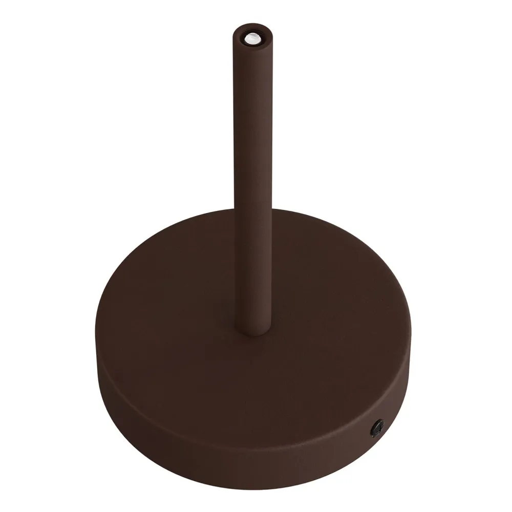 Kit rosone cilindrico metallo con serracavo da 15 cm - Ruggine scura verniciata