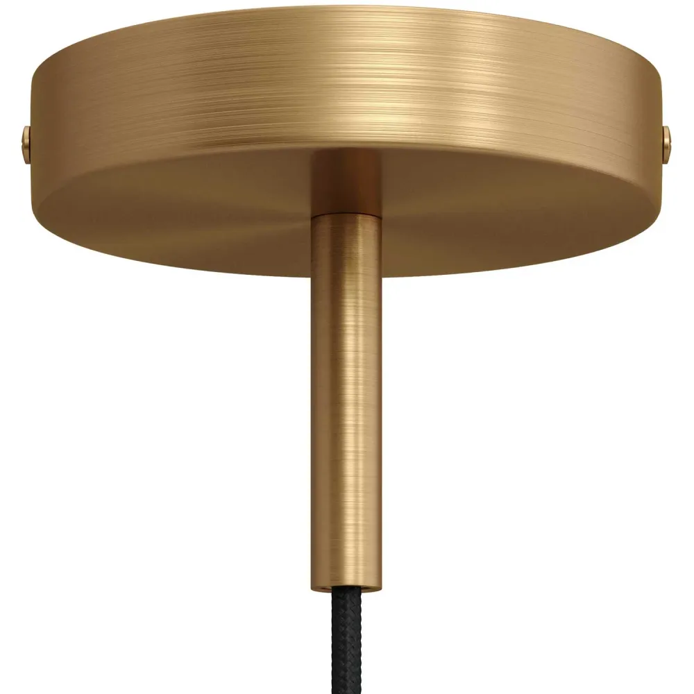 Kit rosone cilindrico metallo con serracavo da 7 cm - Bronzo satinato