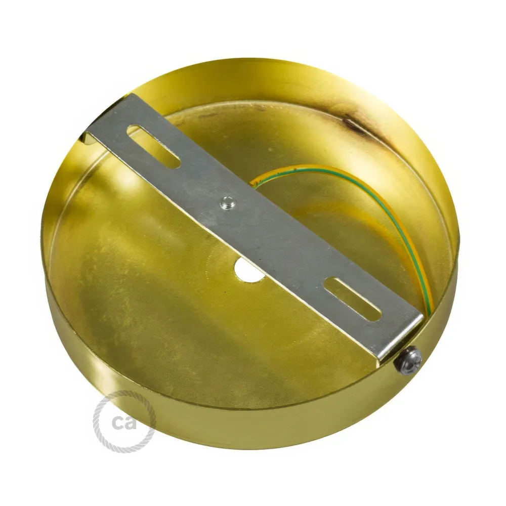 Kit rosone cilindrico metallo con serracavo da 7 cm - Bronzo satinato