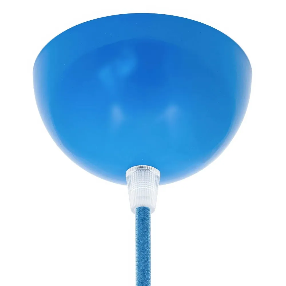 Kit rosone semisferico metallo verniciato - Azzurro