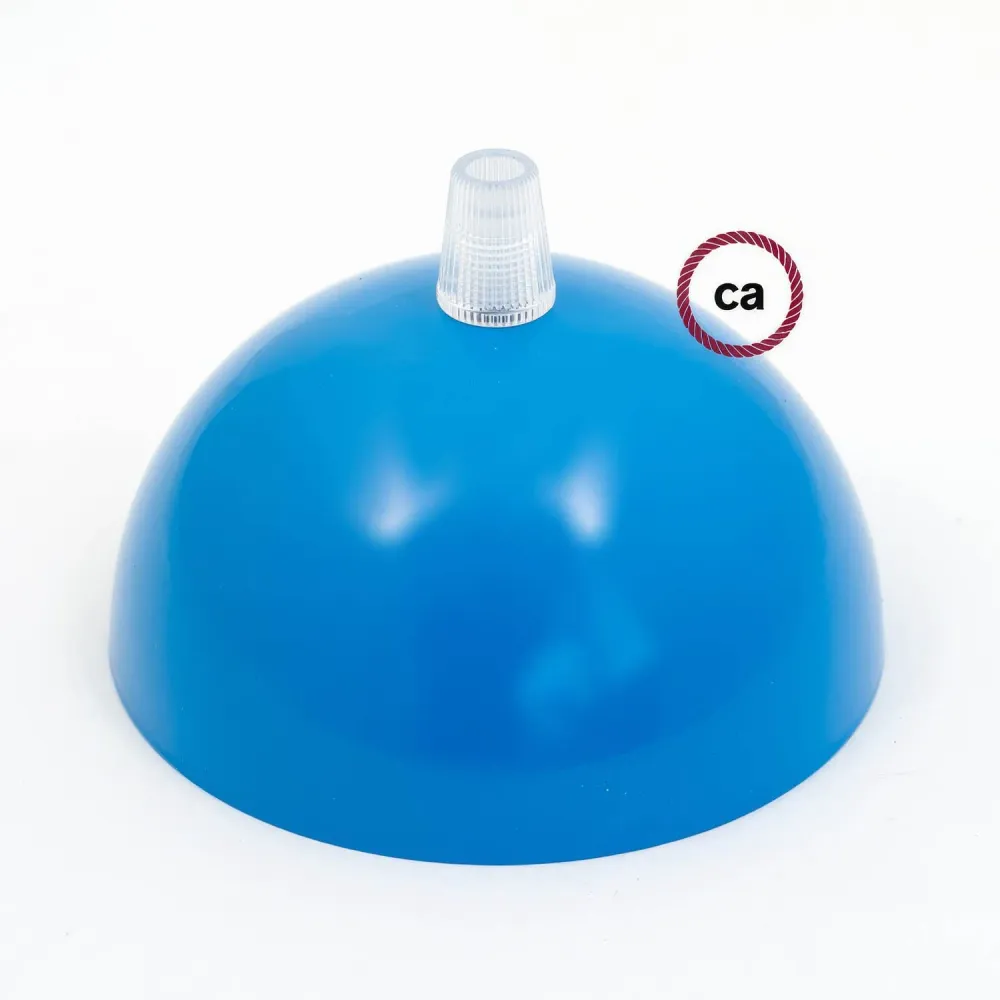Kit rosone semisferico metallo verniciato - Azzurro