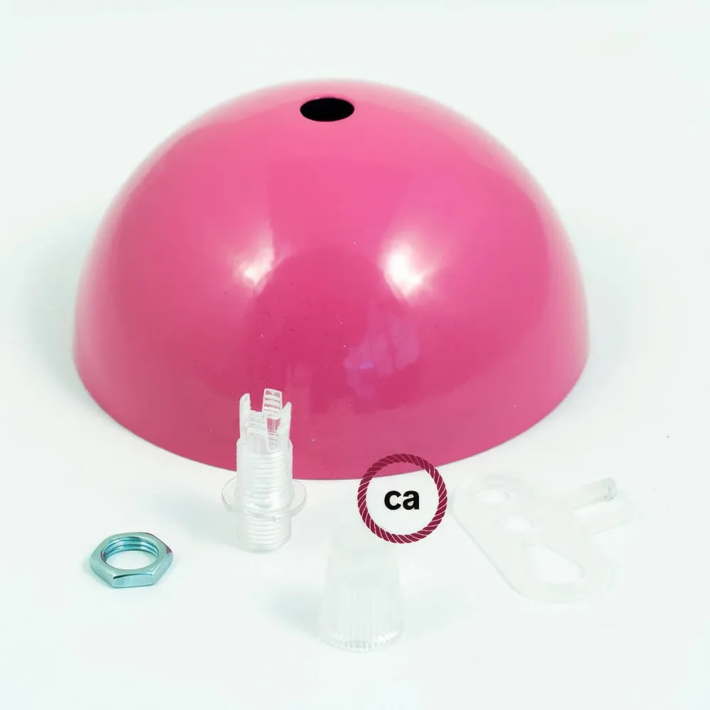 Kit rosone semisferico metallo verniciato - Fucsia