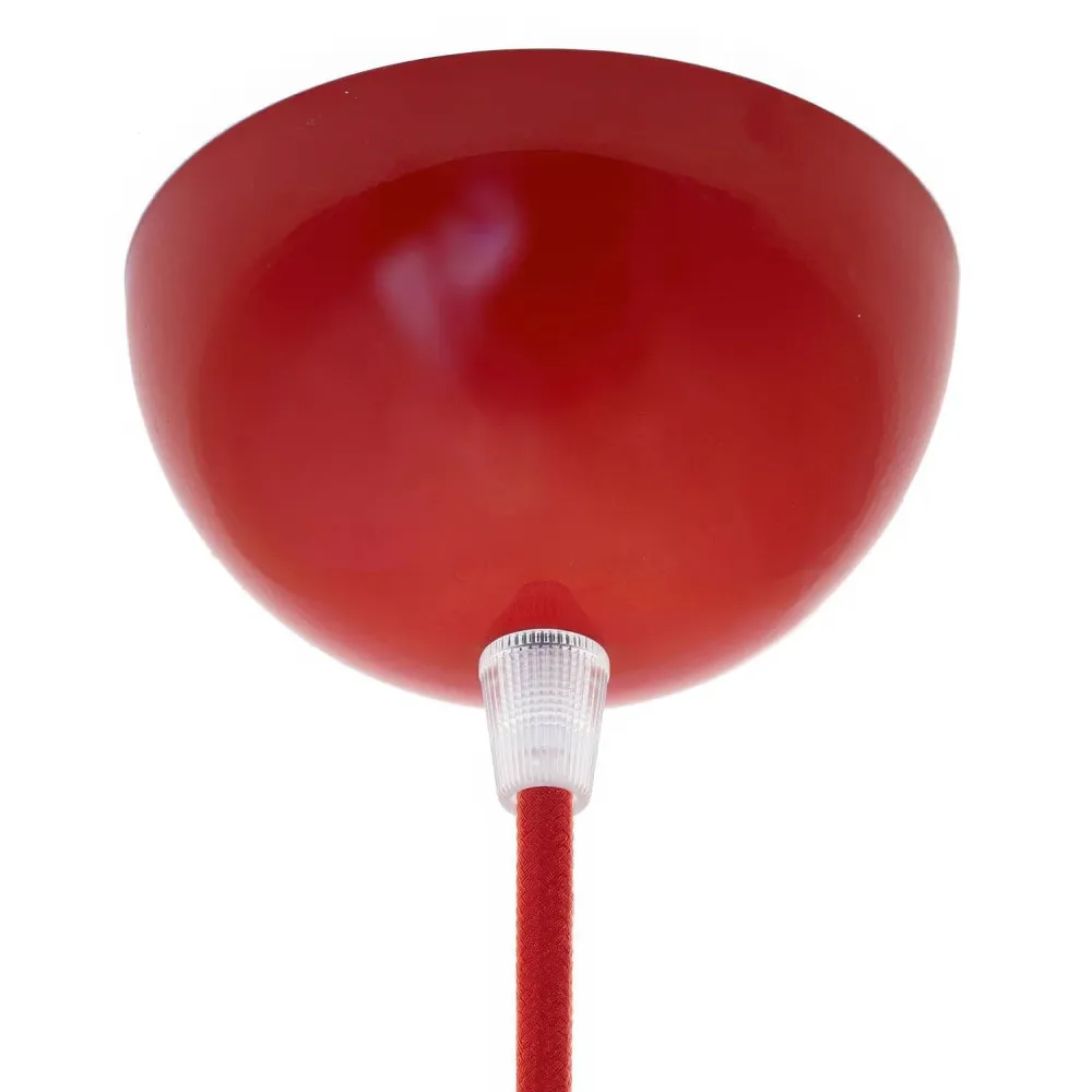 Kit rosone semisferico metallo verniciato - Rosso