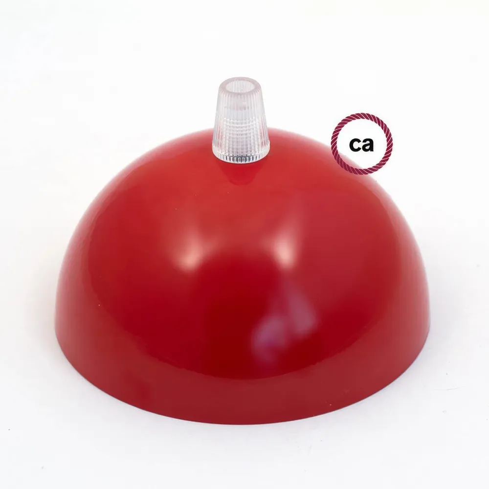 Kit rosone semisferico metallo verniciato - Rosso