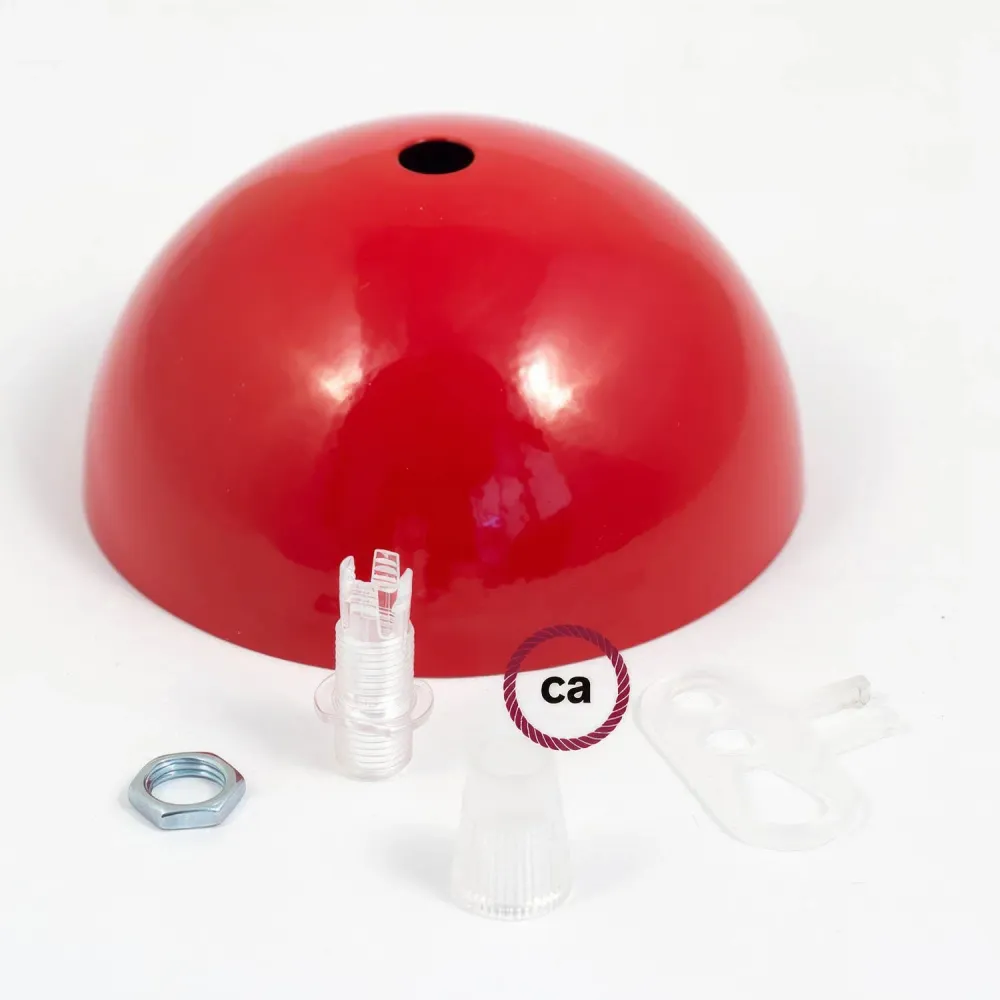 Kit rosone semisferico metallo verniciato - Rosso