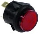lampada spia diametro 25mm 230v rosso attacco faston maschio 6,3mm