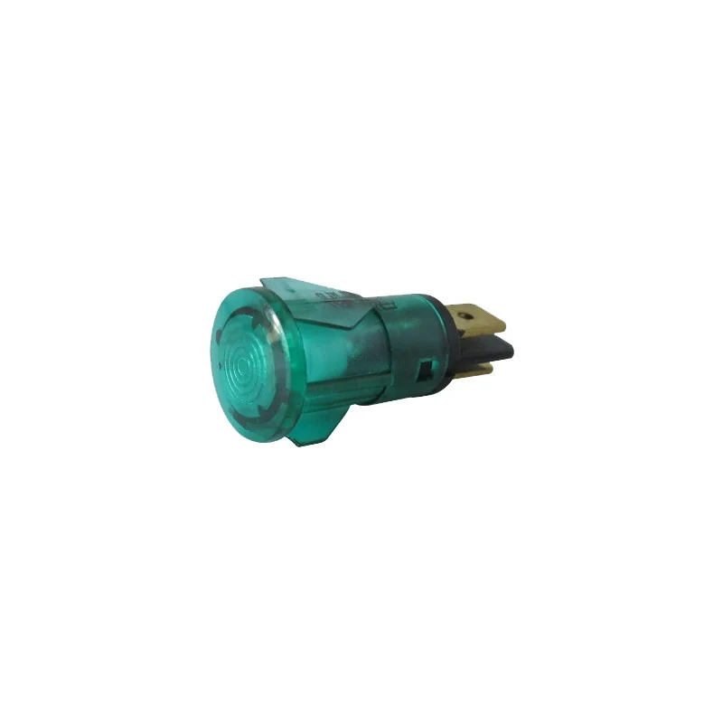 LAMPADA SPIA VERDE NEON 250V ATTACCO FASTON