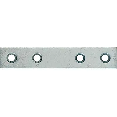 Lastrina 4 Fori Dritta - Zincata S.Mm 2,0 Cf=Pz 100 Cm 16X1,5- 1 Confezioni