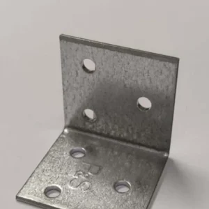 LASTRINA DI GIUNZIONE ANGOLARE MULTIFORI 40x40MM - SPESSORE 2MM - ACCIAIO ZINCATO