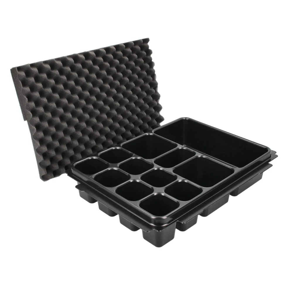 Makita P-83674 Inserto universale con 12 scomparti + Inserto schiuma per coperchio - per valigetta Makpac