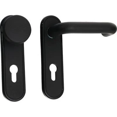 Maniglia Antipanico 07070.24 Cisa - Maniglia + Pomo Fisso Nero Cf=Pz 2- 1 Confezioni