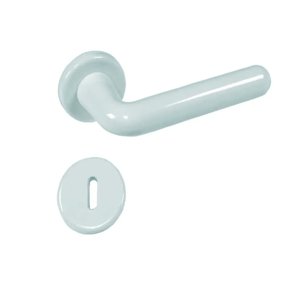 Maniglia con rosetta nylon - bianco - 12 pz