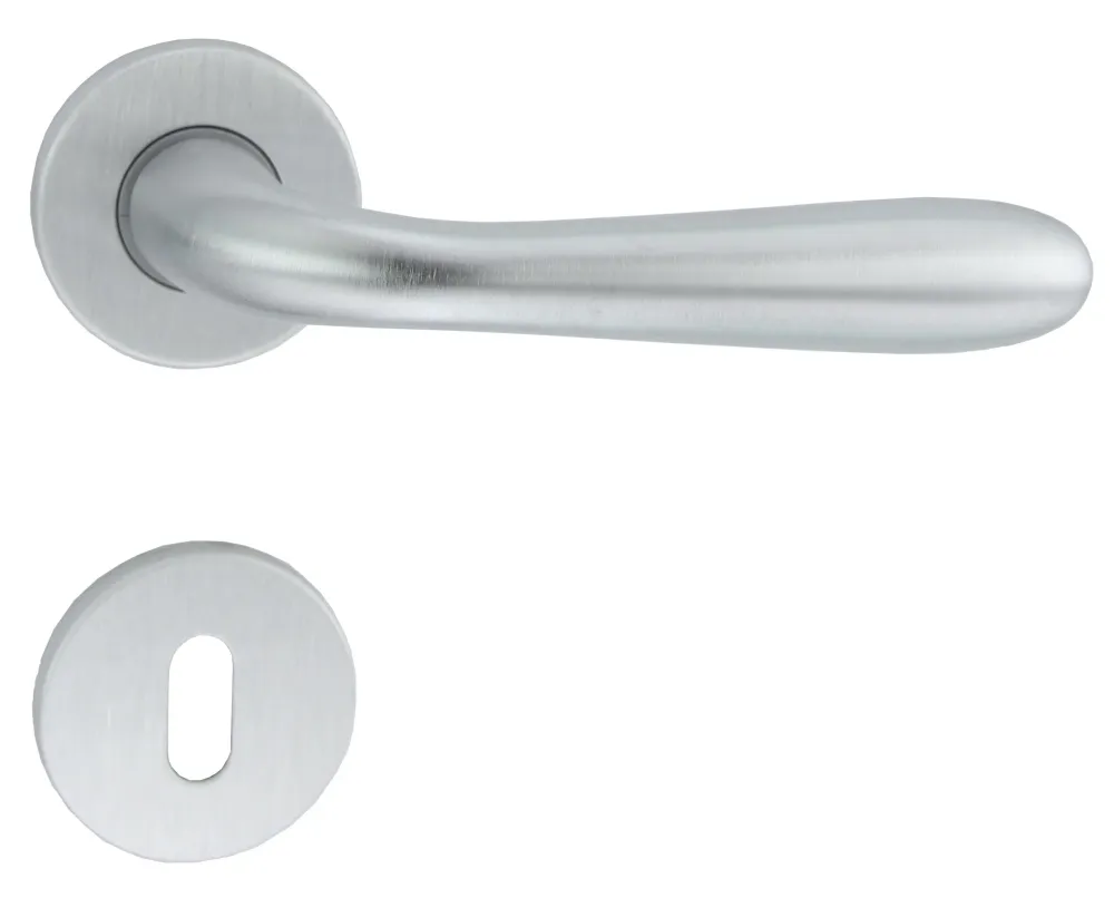 Maniglia Goccia Art.M82 C/Bocchetta Cromo Satinato- Frosio Bortolo- 1,0 Pz