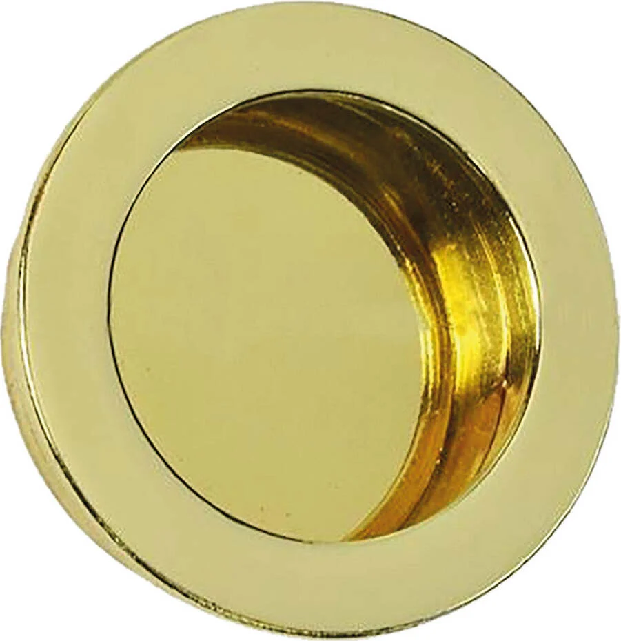 MANIGLIA TONDA PER PORTE SCORREVOLI Ø 35 mm - oro lucido