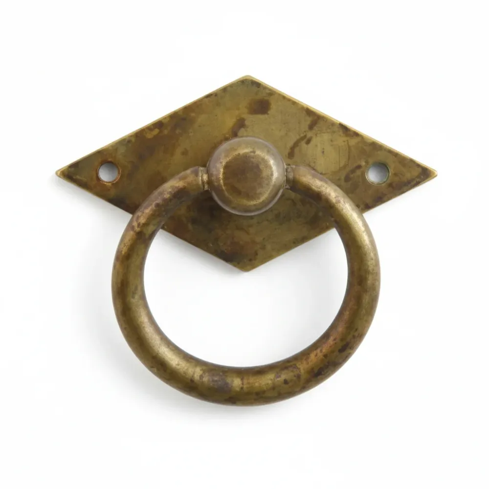 Maniglie Per Mobili Snodate Mod.12230 Ottone Anticato- - Mm.50X33 - 5 Pezzi Metalstyle