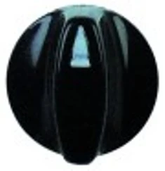 manopola interruttore marcatura zero diametro 26mm alb. diametro 6x4,6mm parte piana superiore nero