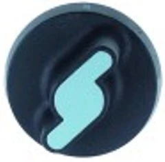 manopola interruttore 4 posizioni diametro 73mm alb. diametro 6x4,6mm parte piana superiore