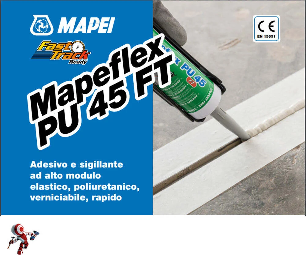 Mapei PU 45 FT Bianco 300 ml Adesivo e sigillante poliuretanico