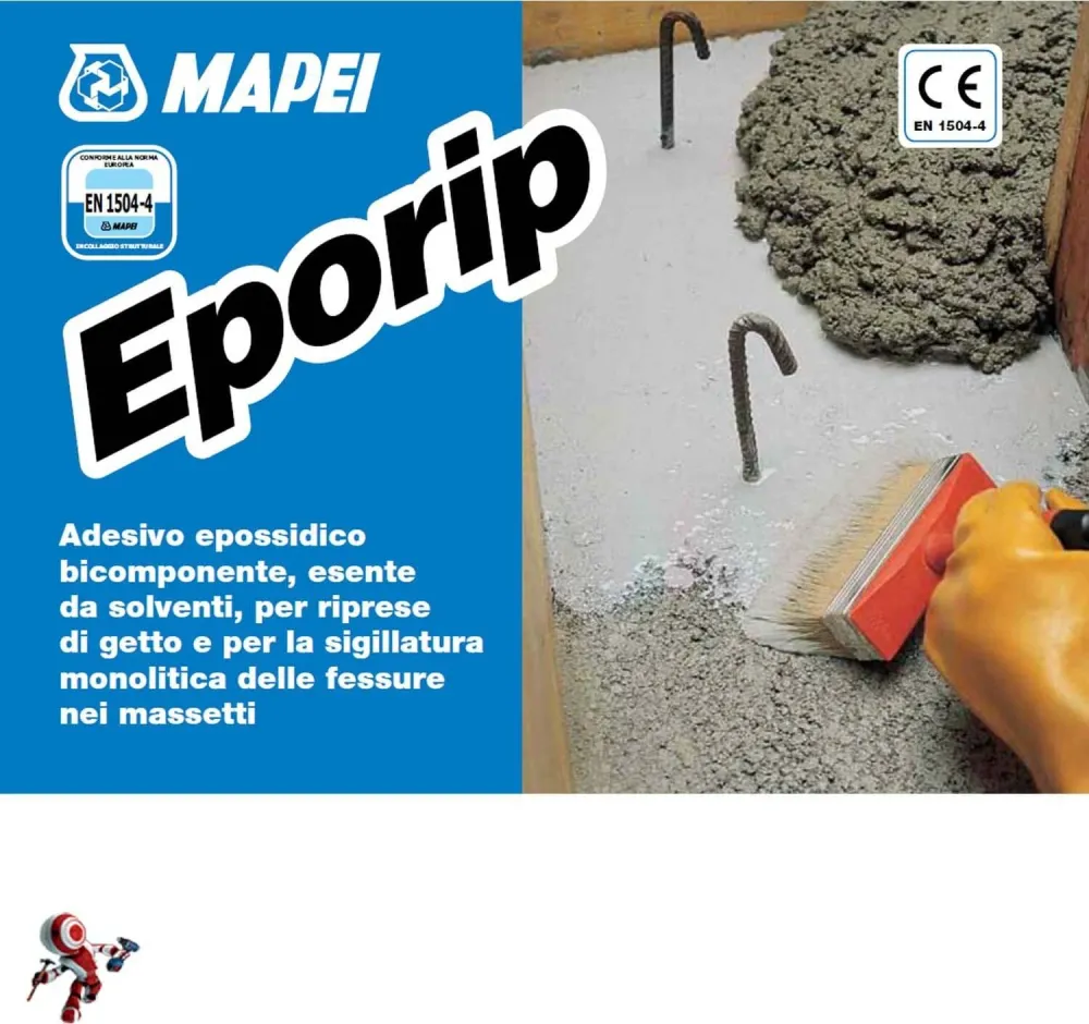 MAPEI EPORIP KG.2 Adesivo epossidico bicomponente esente da solventi per riprese di getto e per la sigillatura