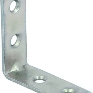 MASIDEF - 4 PEZZI - LASTRINE DI GIUNZIONE AD ANGOLO CON VITI 70X70MM - FERRO ZINCATO