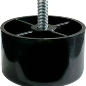 MASIDEF - 1 PIEDINO PLASTICA NERA D78H60 PERNO FIL M10X30N